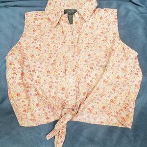 Ralph Lauren Crop Floral Top, size 12